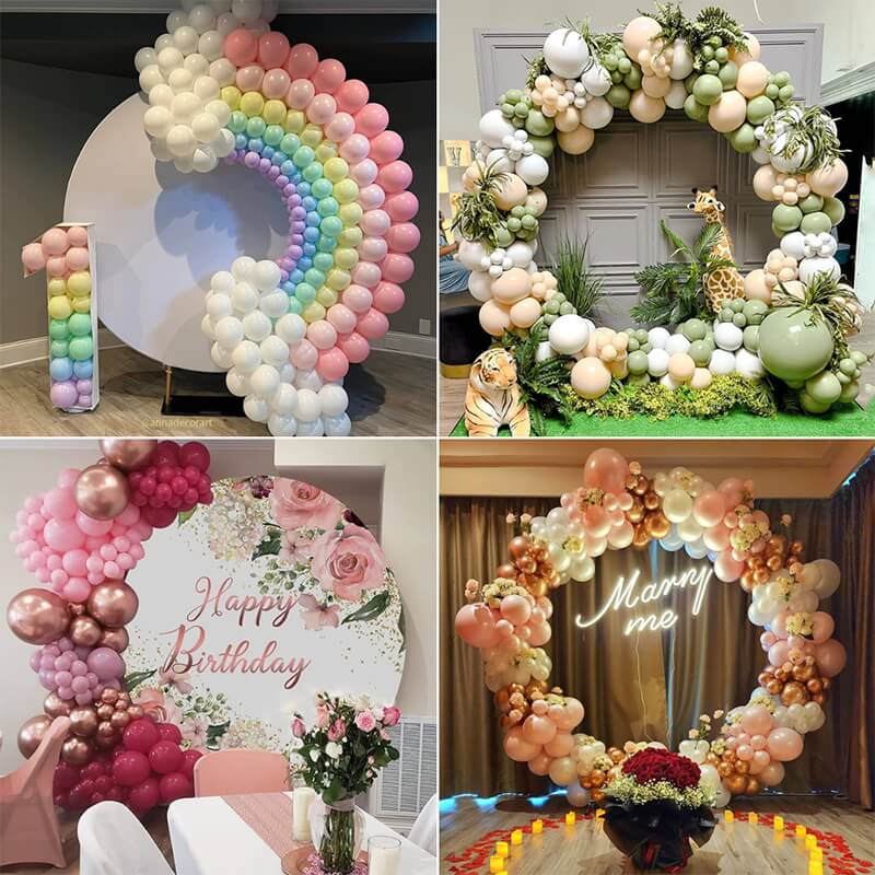 Party & Hoop Balloon Circle Loop Flower Arch Photo Booth Backdrop Stand-ubackdrop