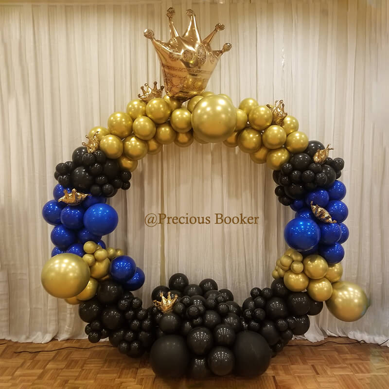 6.5 Ft Round Aluminum Wedding Arch Photo Booth Backdrop Stand-ubackdrop
