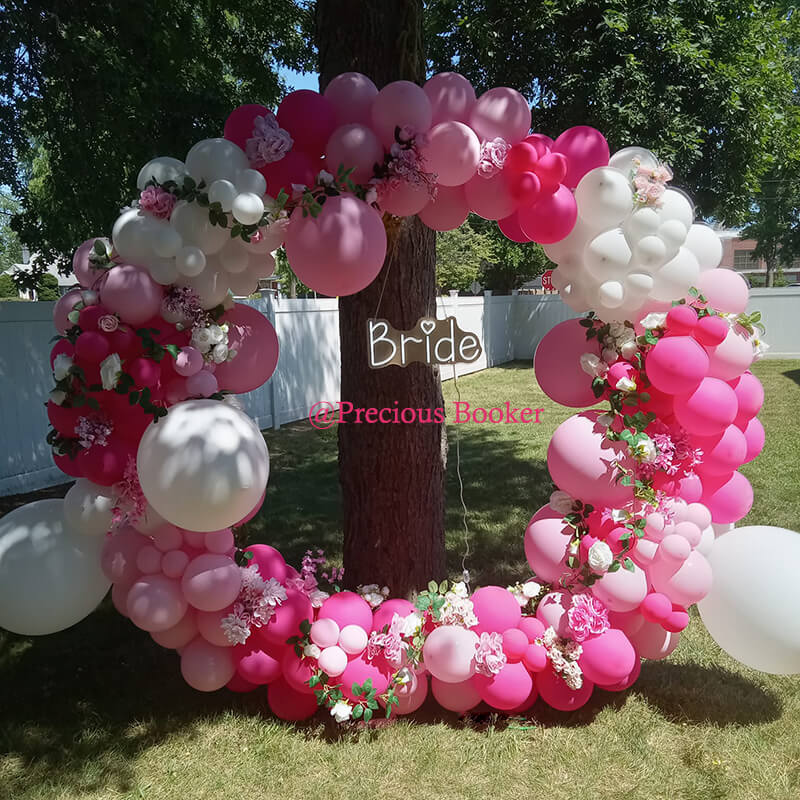 6.5 Ft Round Aluminum Wedding Arch Photo Booth Backdrop Stand-ubackdrop