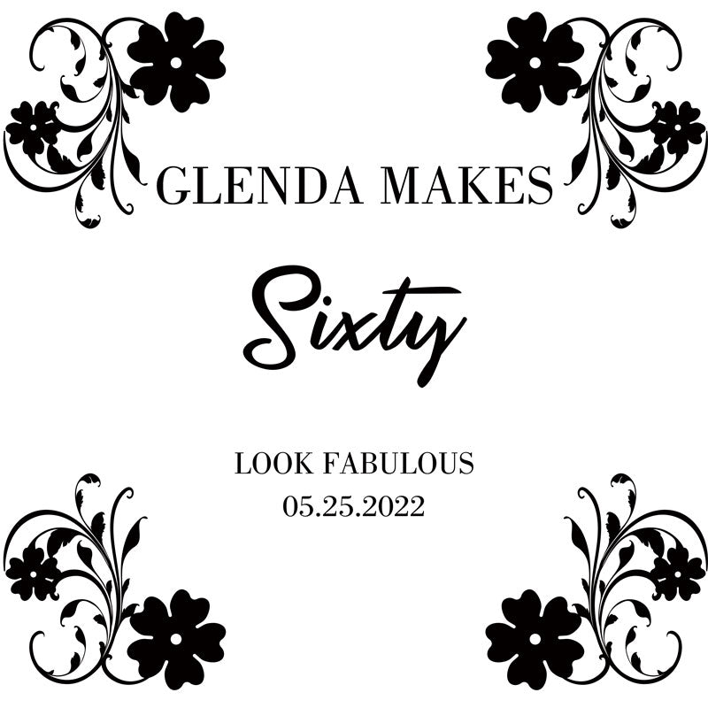 Fabulous 60th Birthday Floor Decal-ubackdrop