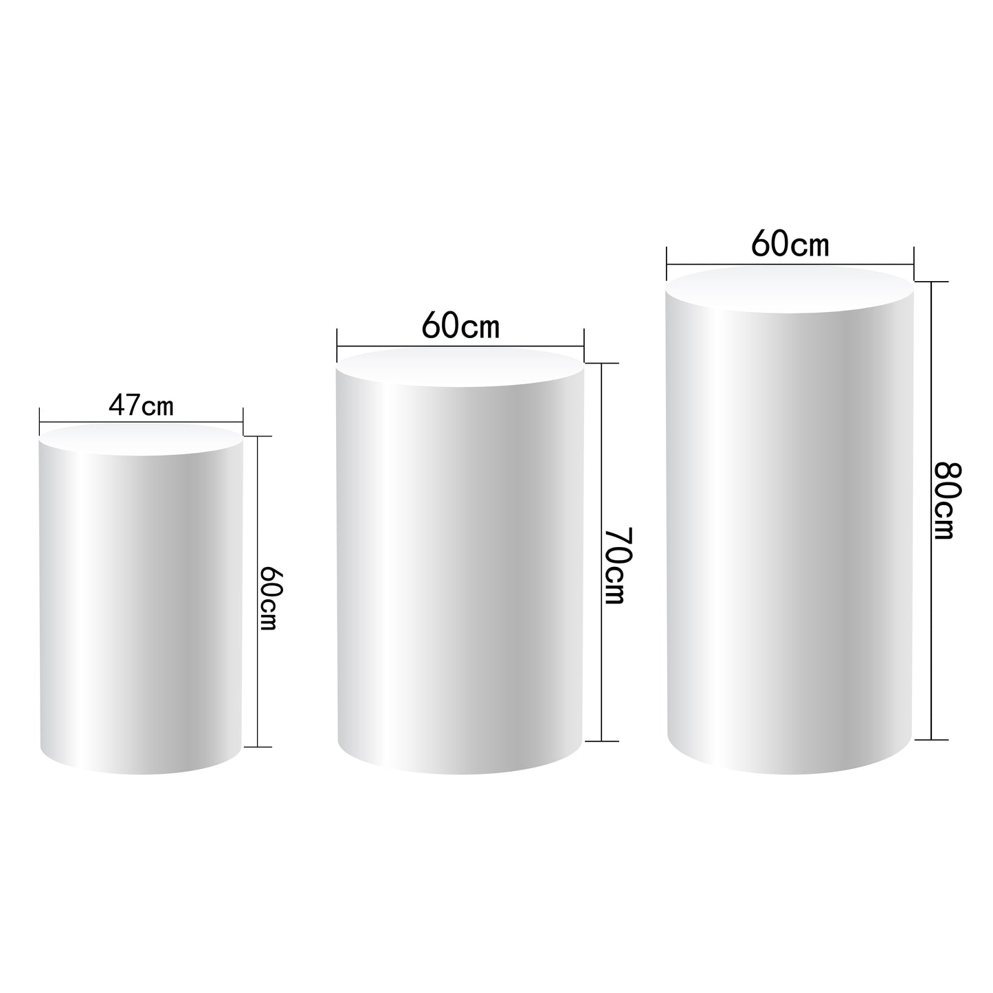 Custom Round Backdrop Plus Printed Fabric Pedestal Covers-ubackdrop