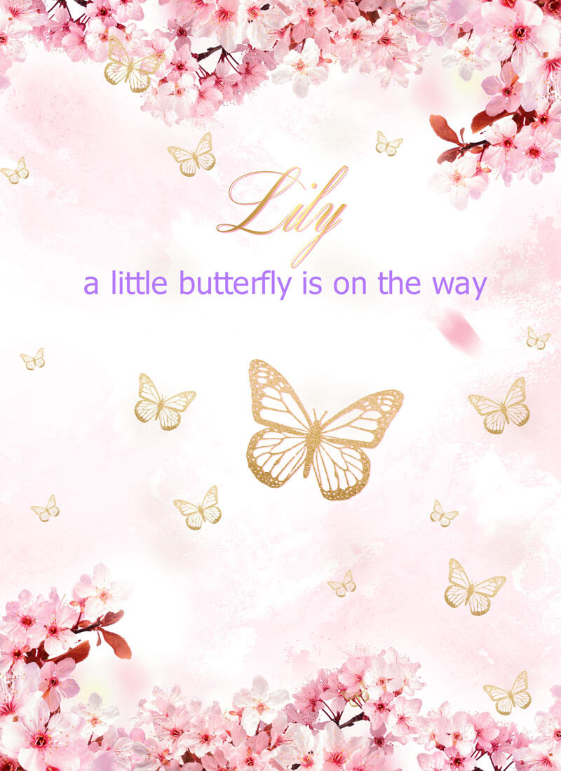 Butterfly Baby Shower Backdrop - Designed, Printed & Shipped-ubackdrop