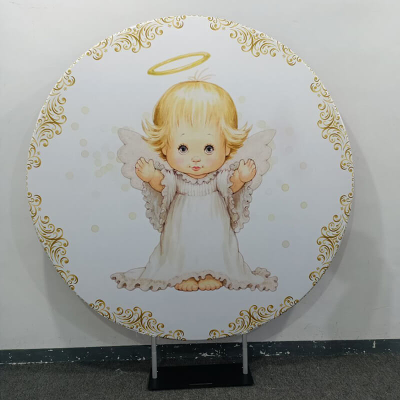 Baptism Round Backdrop First Communion Round Backdrop-ubackdrop