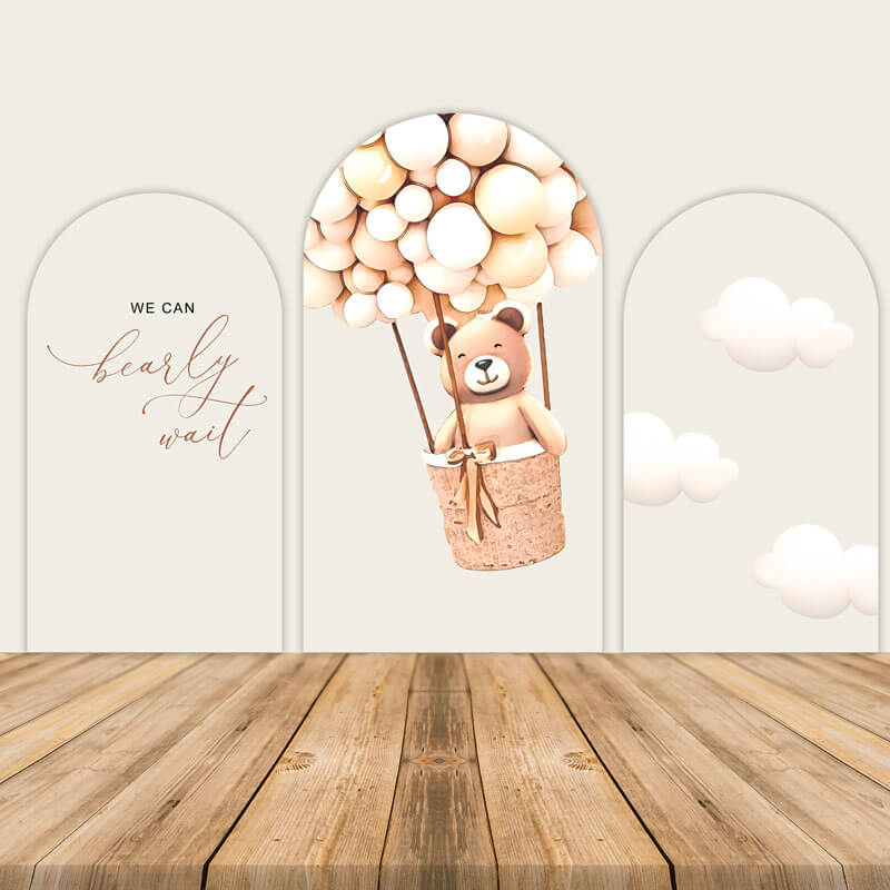 Bear Baby Shower Arch Walls Backdrop-ubackdrop