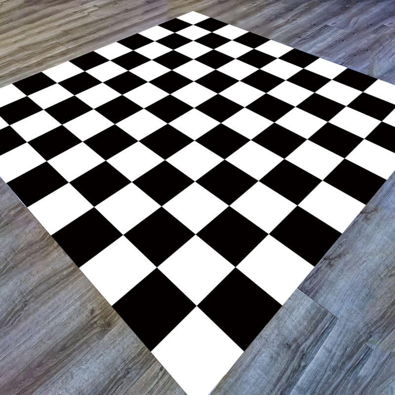 Black and White Dance Floor Sticker-ubackdrop