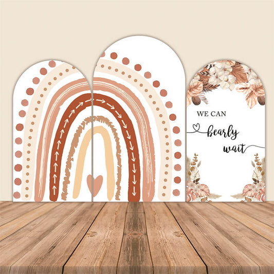 Boho Rainbow Baby Shower Arched Walls Backdrop-ubackdrop
