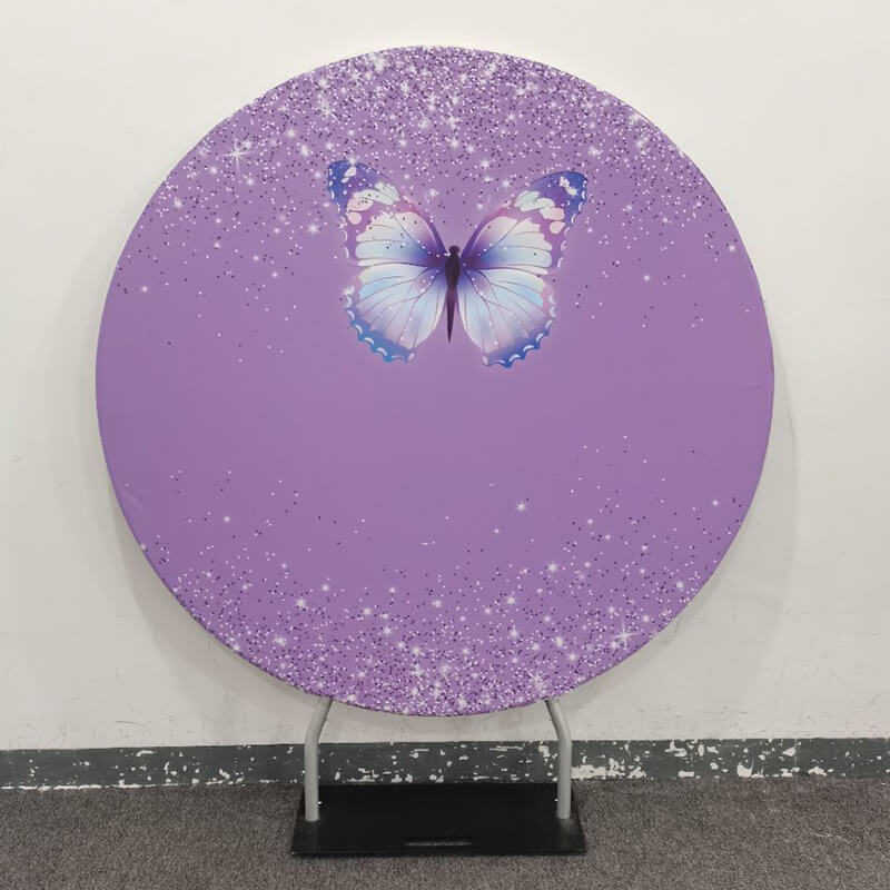 Butterfly Theme Birthday Circle Backdrop Cover-ubackdrop