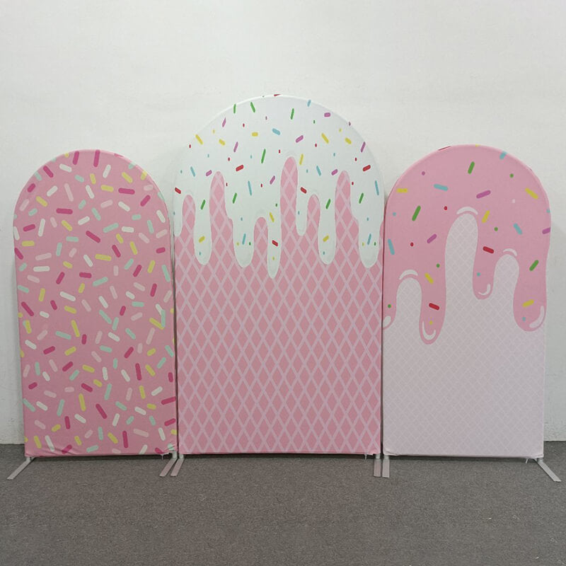 Candy Theme Birthday Party Decoration Chiara Backdrop Arched Wall Covers ONLY-ubackdrop
