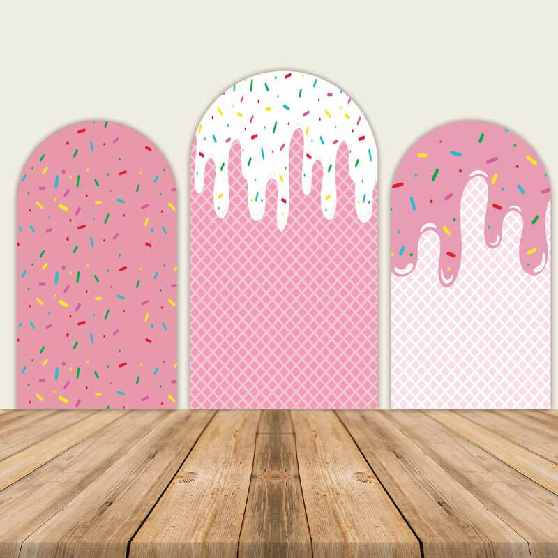Candy Theme Birthday Party Decoration Chiara Backdrop Arched Wall Covers ONLY-ubackdrop