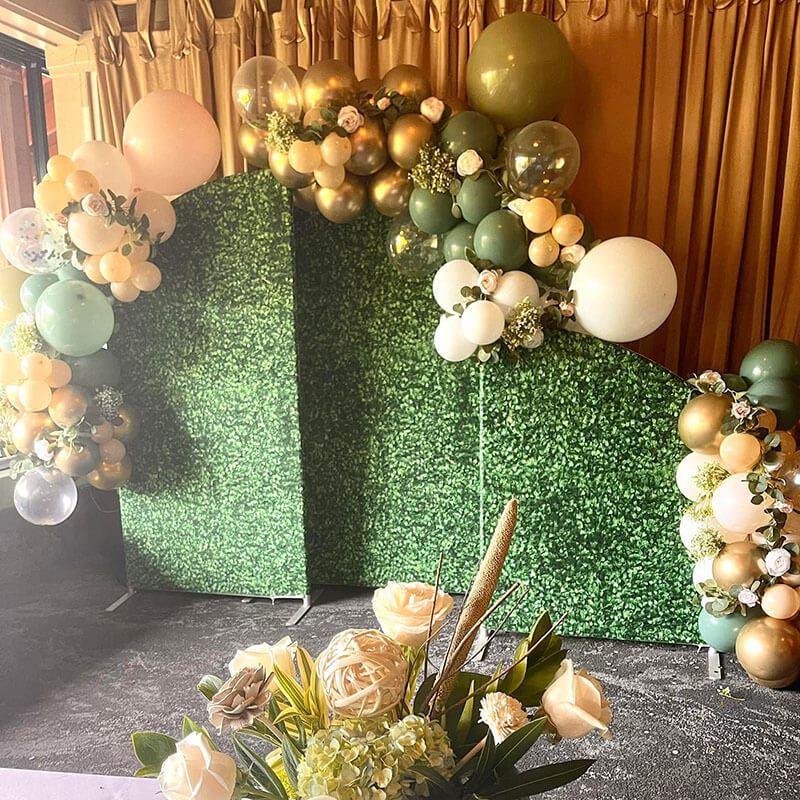 Boxwood Hedge Birthday Party Decoration Chiara Backdrop Arched Wall Covers ONLY-ubackdrop