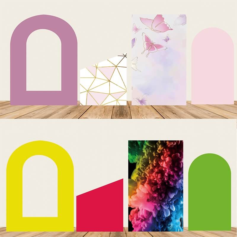 Chiara Backdrop Wall Set 4PCS Arched Frames with Covers Set-ubackdrop