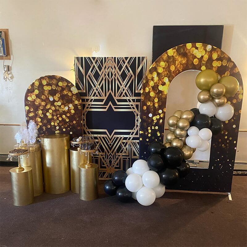 Chiara Backdrop Wall Set 4PCS Arched Frames with Covers Set-ubackdrop