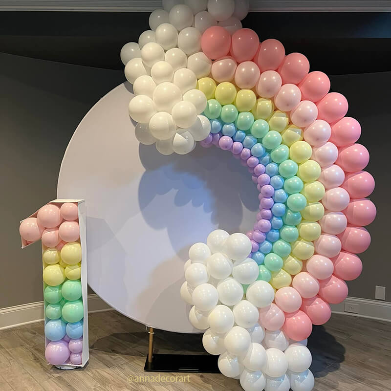 Party & Hoop Balloon Circle Loop Flower Arch Photo Booth Backdrop Stand-ubackdrop