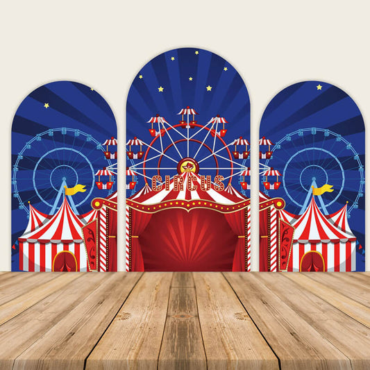 Circus Tent Birthday Chiara Arched Wall Covers-ubackdrop