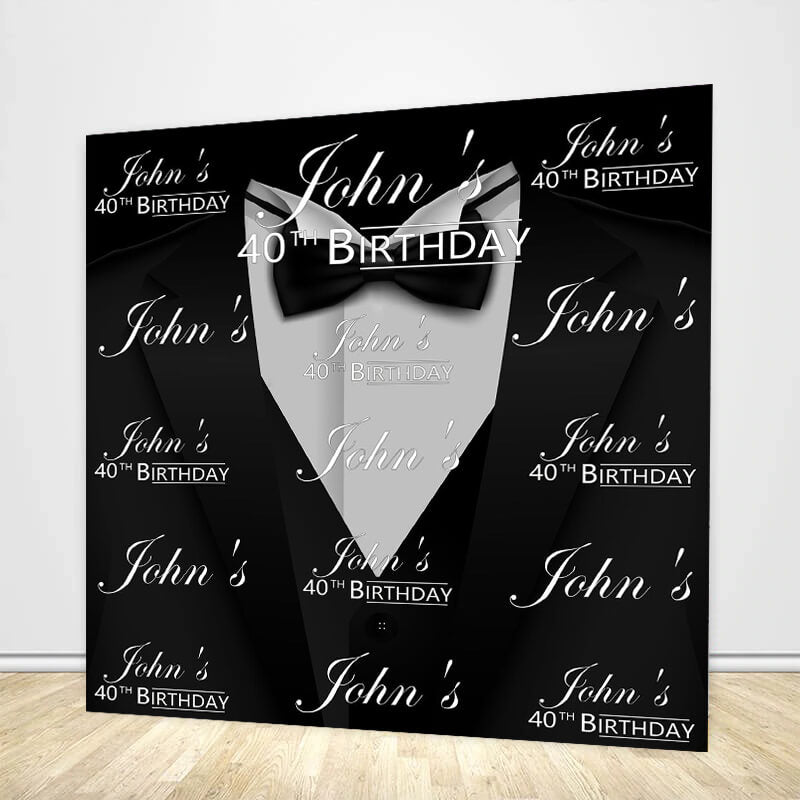 Classic Man 40th Birthday Backdrop-ubackdrop