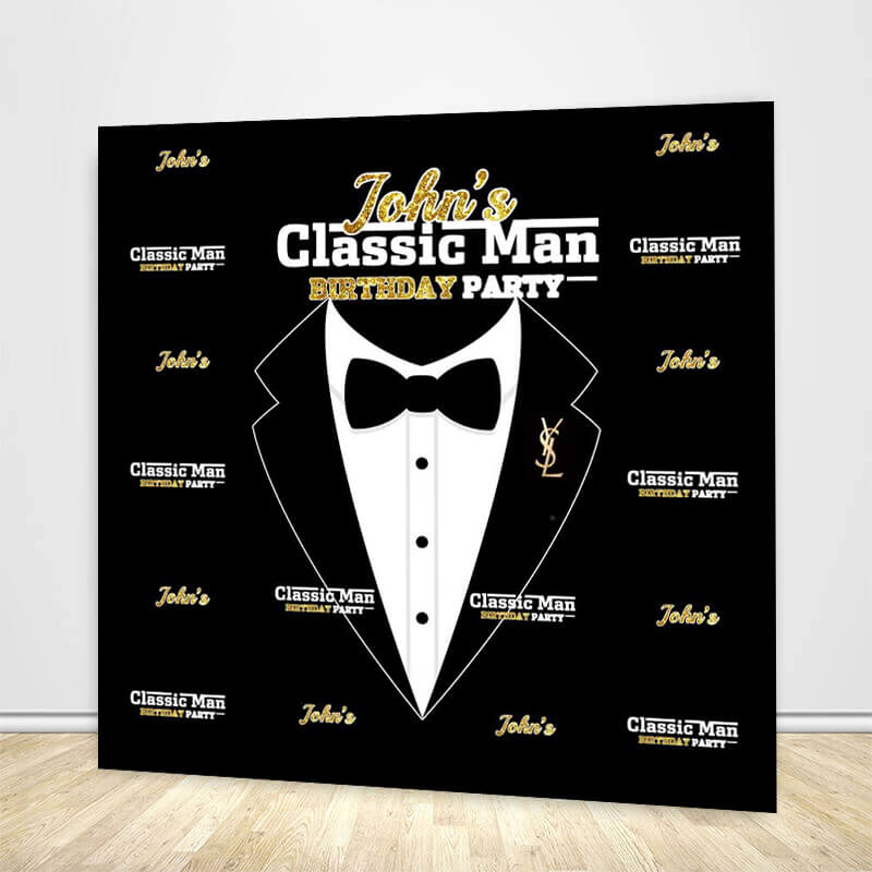Classic Man Theme Birthday Party Backdrop-ubackdrop