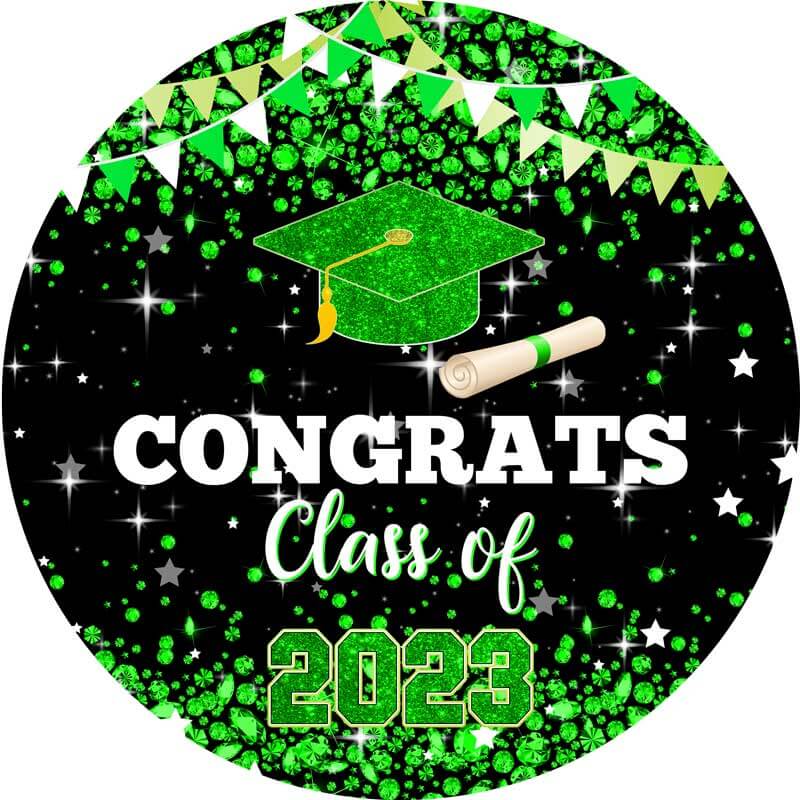 Class of 2023 Glitter Circle Backdrop Cover-ubackdrop