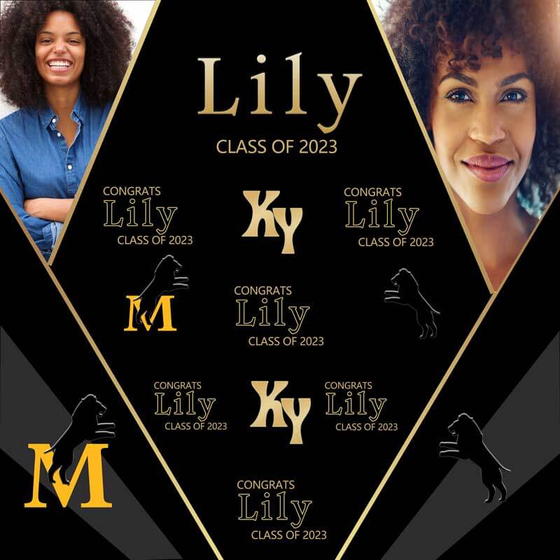 Class of 2023 Graduation Backdrop Custom with Photo-ubackdrop