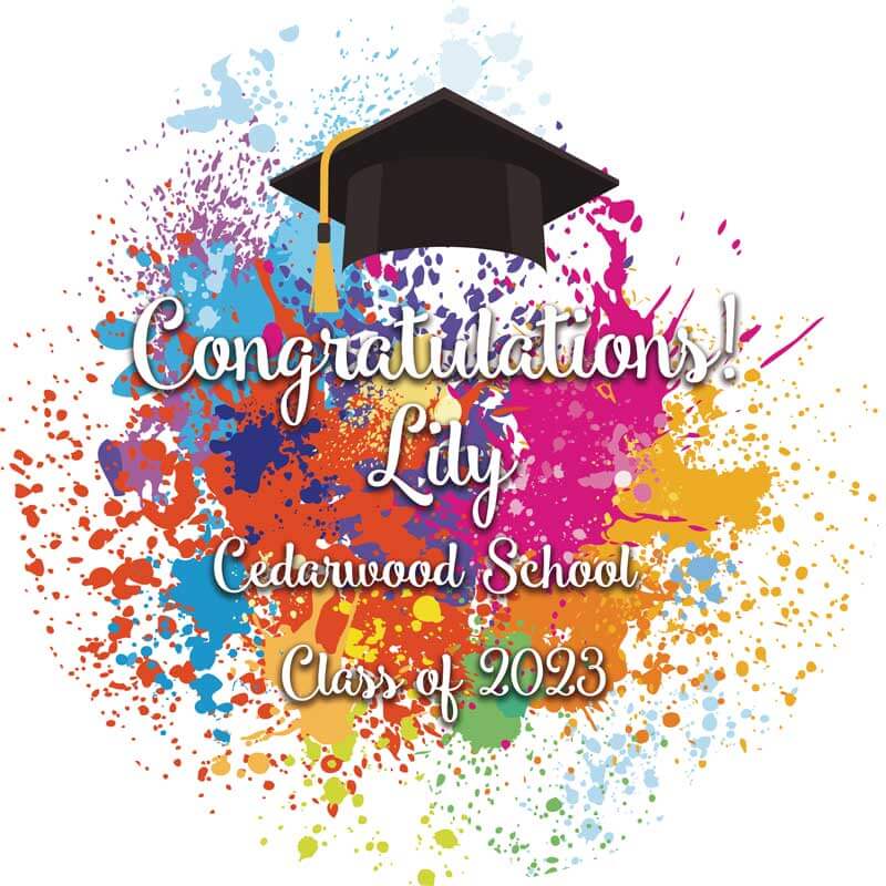 Class of 2023 Graduation Circle Backdrop Cover-ubackdrop