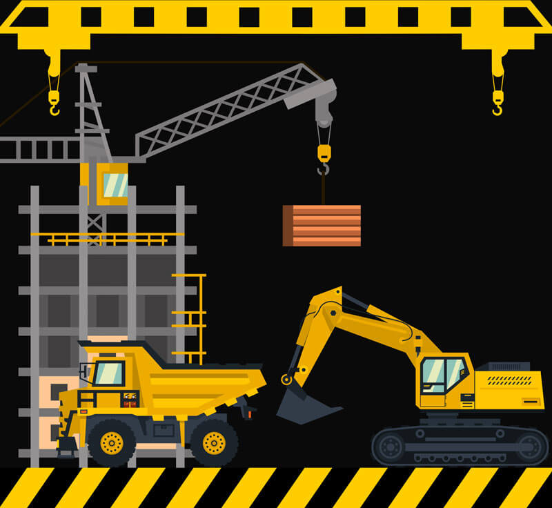 Construction Dump Truck Birthday Party Backdrop-ubackdrop
