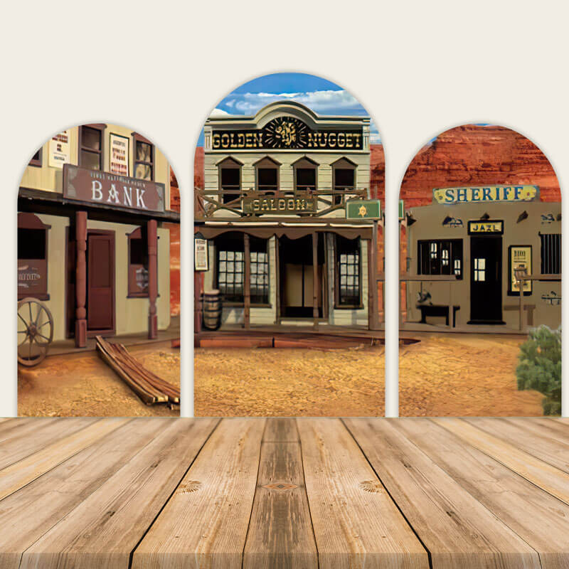 Country Western Party Chiara Arched Wall Covers-ubackdrop