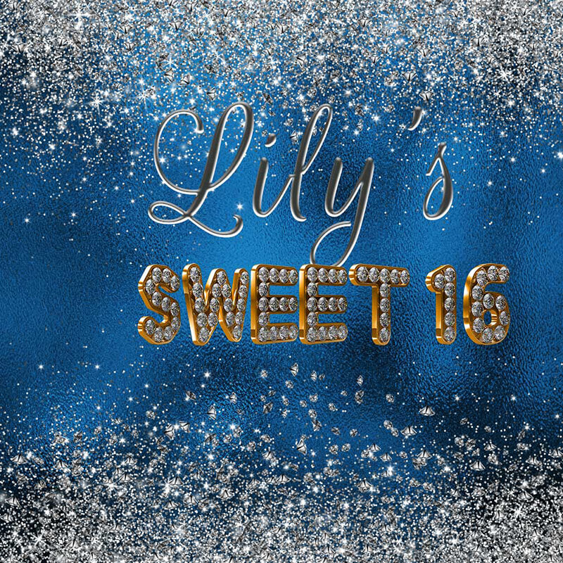 Diamonds Sweet 16 Backdrop-ubackdrop