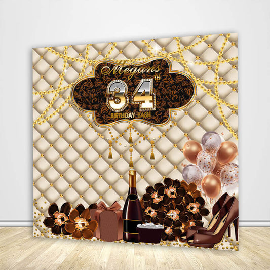 Elegant 50th Birthday Bash Backdrop-ubackdrop