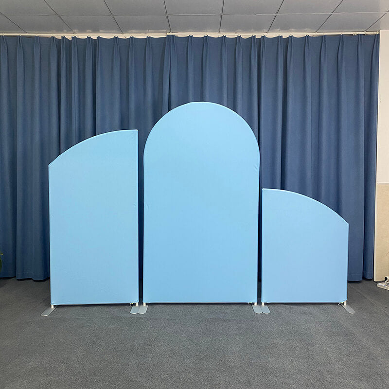 Sky Blue Theme Birthday Party Decoration Chiara Backdrop Arched Wall Covers ONLY-ubackdrop