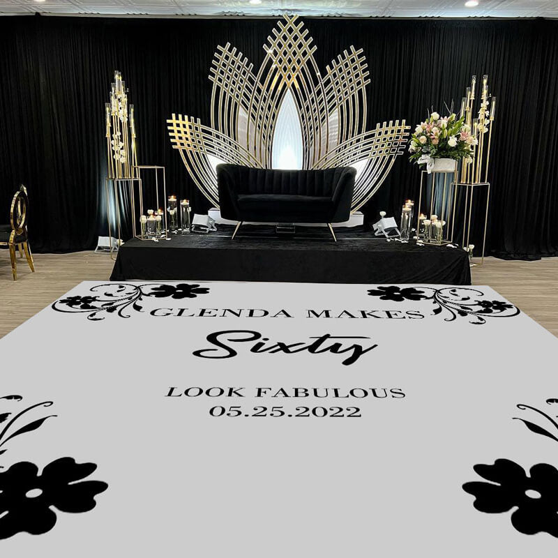 Fabulous 60th Birthday Floor Decal-ubackdrop