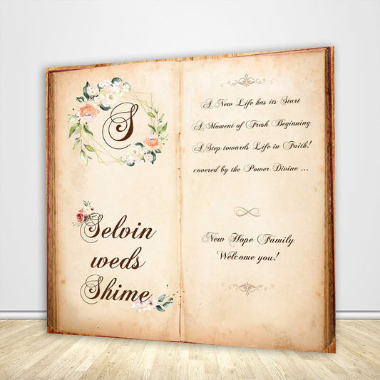 Fairytale Wedding Book Backdrop-ubackdrop