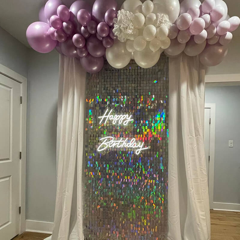 Fancy Silver Shimmer Wall Panels – Easy Setup Wedding/Event/Theme Party Decorations-ubackdrop