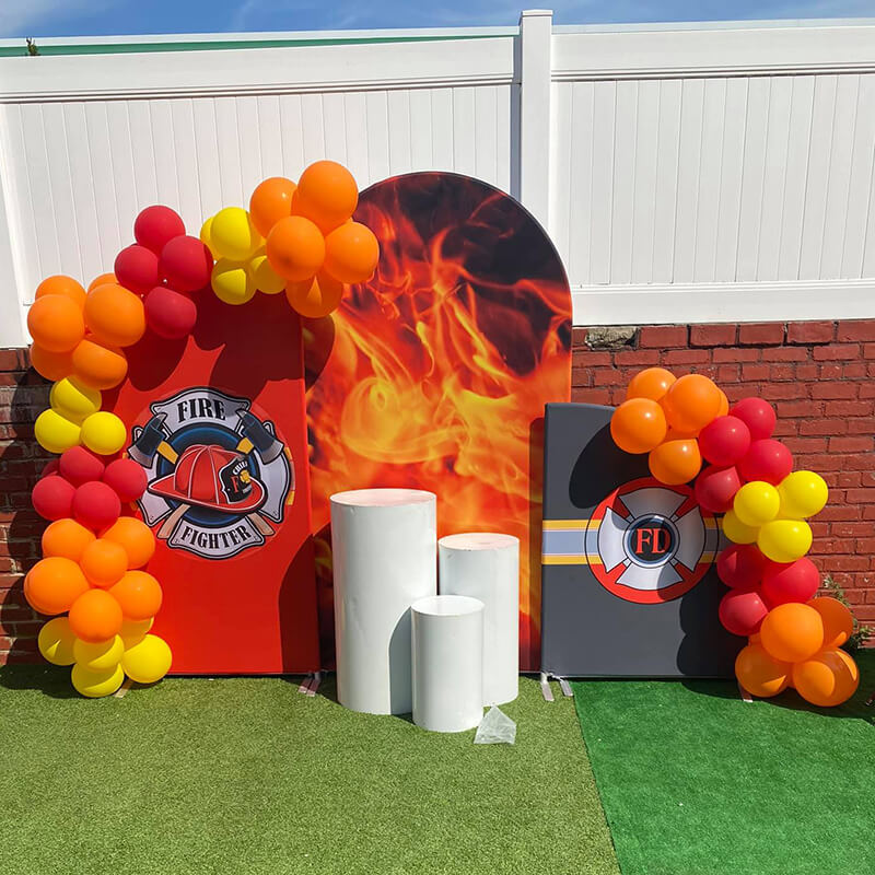 Fire Theme Chiara Backdrop Arched Wall Covers ONLY-ubackdrop