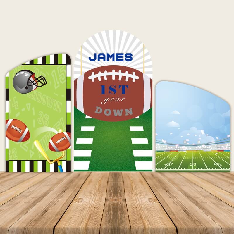 Football Birthday Chiara Arched Wall Covers ONLY-ubackdrop