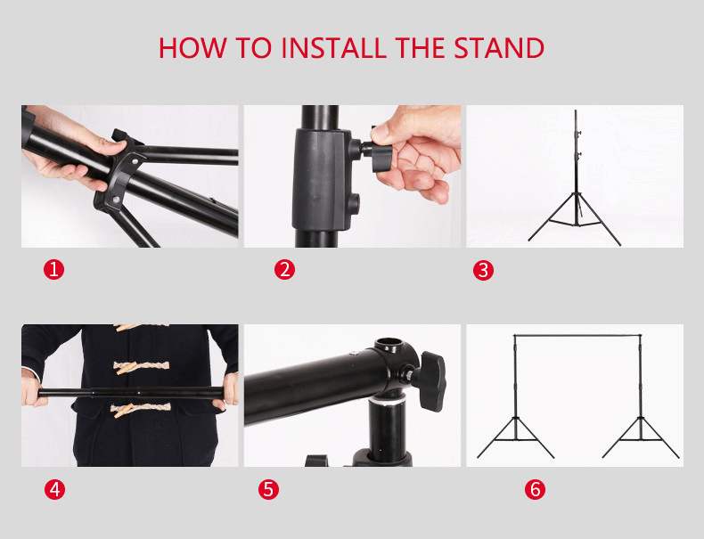 Framework Telescopic Stand Adjustable Photographic Backdrop Display Stand-ubackdrop