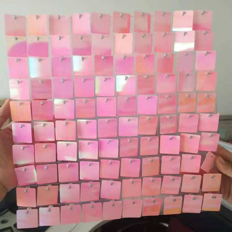 Gradient Pink Shimmer Wall Panels, Easy Setup Party Decorations-ubackdrop