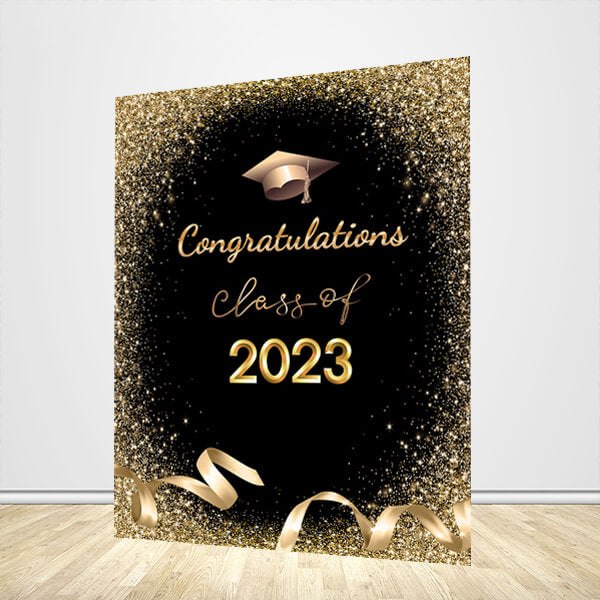 Graduation Backdrop Gold Graduation Party Backdrop-ubackdrop