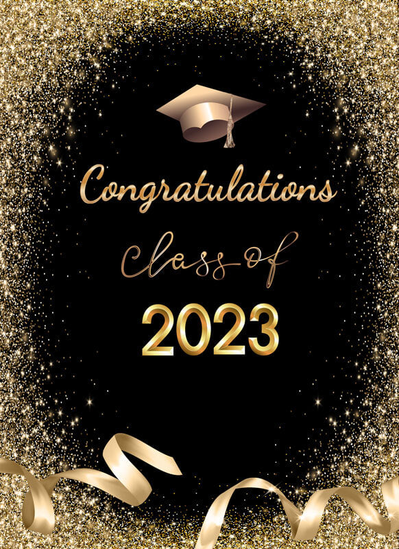 Graduation Backdrop Gold Graduation Party Backdrop-ubackdrop