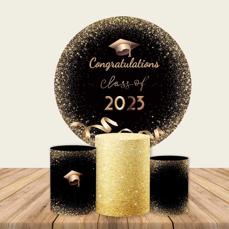 Graduation Party Round Backdrop-ubackdrop