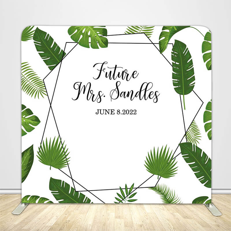 Greenery Bridal Shower Tension Fabric Backdrop-ubackdrop