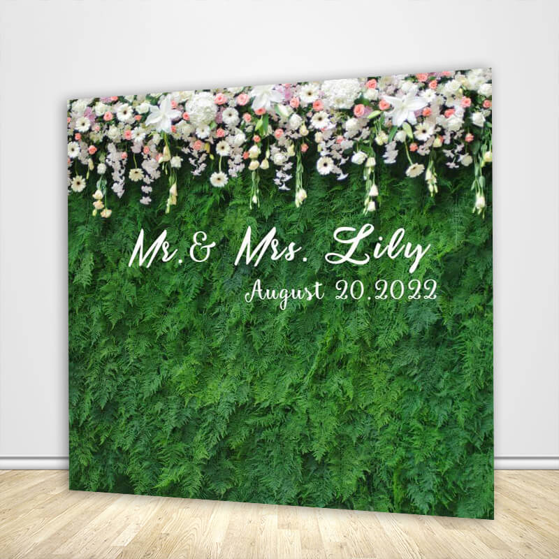Greenery Wall Wedding Backdrop-ubackdrop