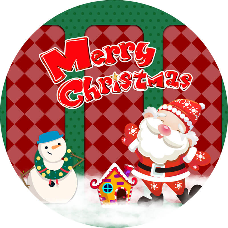 Christmas Backdrop Circle Backdrop Christmas Photo Backdrop Ideas-ubackdrop