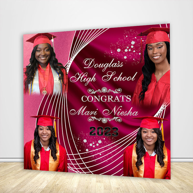 High School Graduation Party Backdrop Idea-ubackdrop