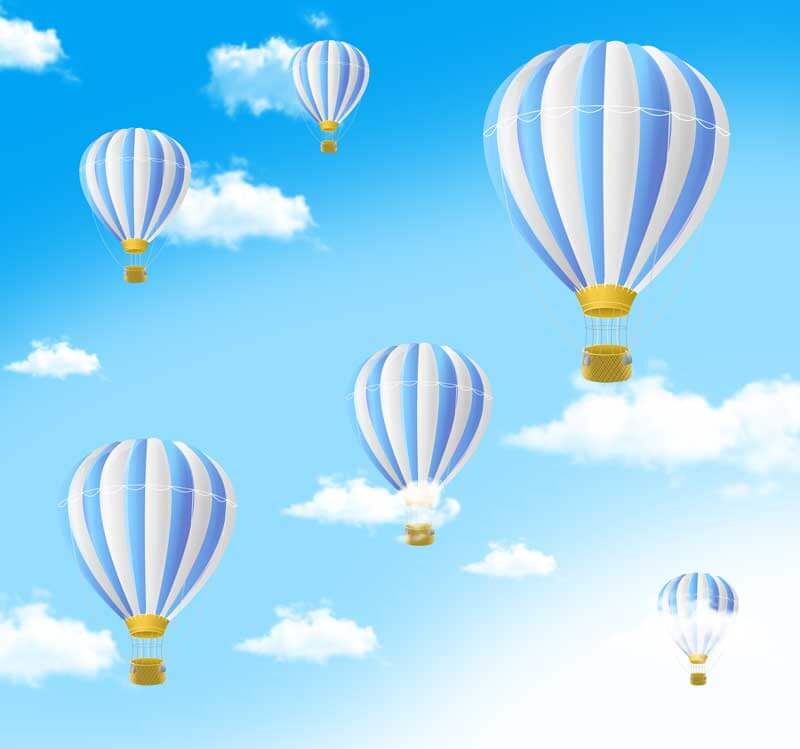 Hot Air Balloon Theme Baby Shower Backdrop-ubackdrop