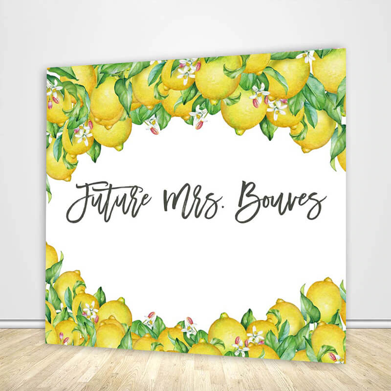 Lemon Theme Bridal Shower Backdrop-ubackdrop