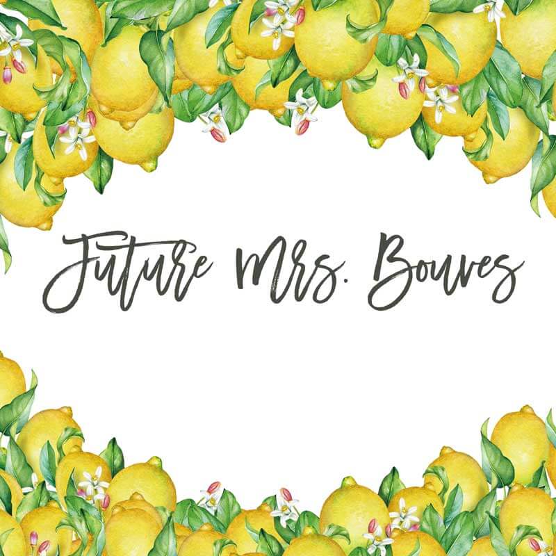 Lemon Theme Bridal Shower Backdrop-ubackdrop