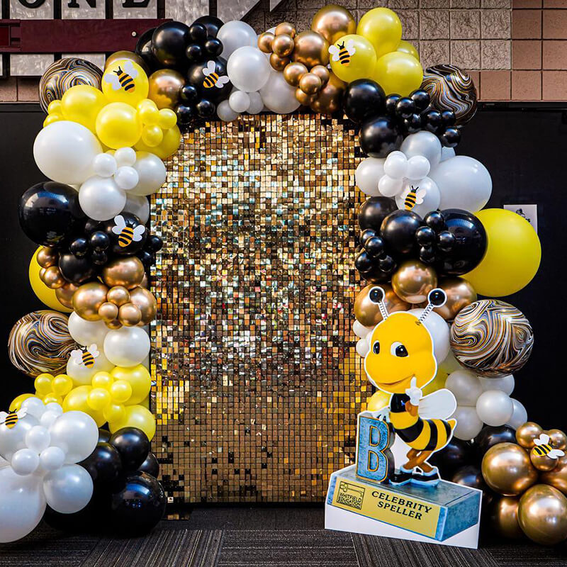 Light Gold Shimmer Wall Panels – Easy Setup Wedding/Event/Theme Party Decorations-ubackdrop