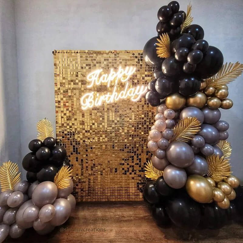 Light Gold Shimmer Wall Panels – Easy Setup Wedding/Event/Theme Party Decorations-ubackdrop