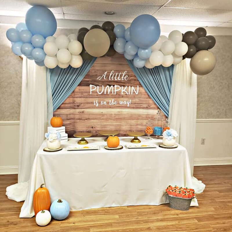Little Pumpkin Baby Shower Backdrop-ubackdrop