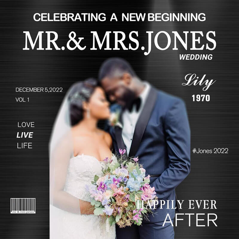 Magazine Cover Wedding Backdrop-ubackdrop