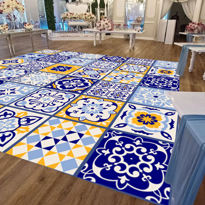 Personalized Mediterranean Theme Dance Floor Decals-ubackdrop